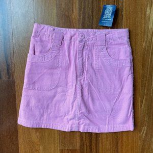 NEW Land's End Sz 10 Pink Corduroy Skort